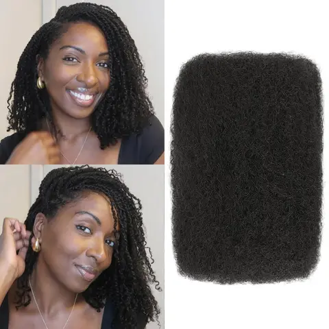 Ethnic Human Hair Extensions & Pieces, Short 12in-20in #1b #99J Afro Kinky Bulk, 50g/Pack 100% Real Kinky Curly Hair for Braids & Loc Repair, Fragrance-Free, Dyeable/Bleachable, Bouncy, Compatible with Micro Locs & Mini Twist