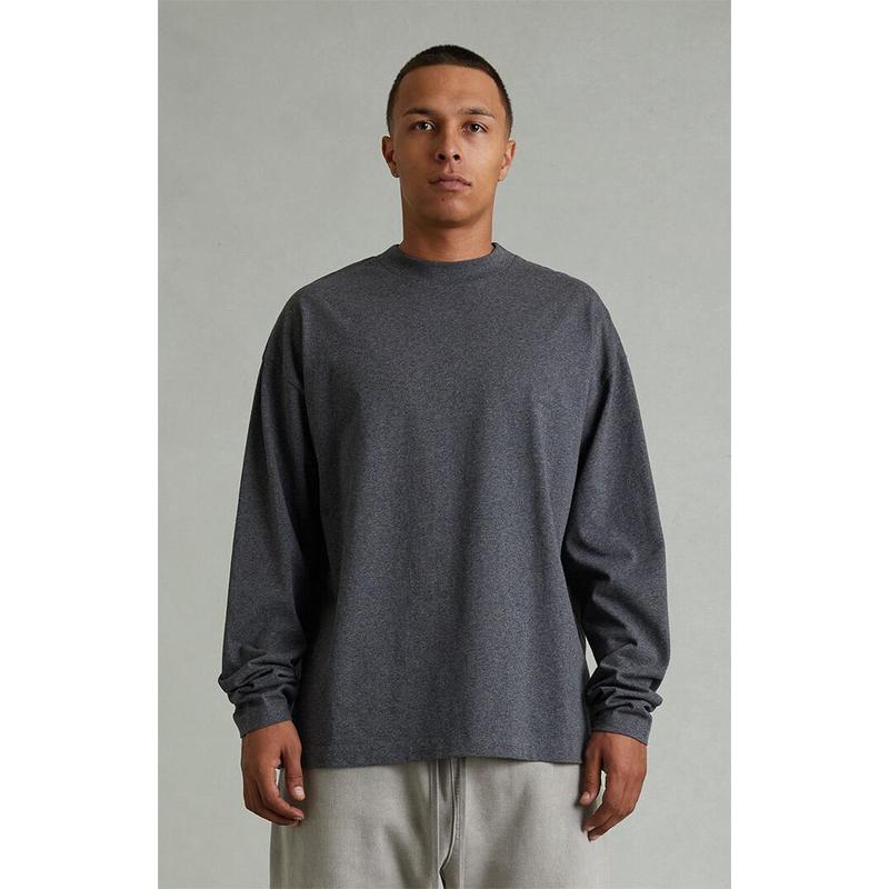 Fear of God ESSENTIALS Men's Charcoal Heather Classic Long Sleeve T-Shirt