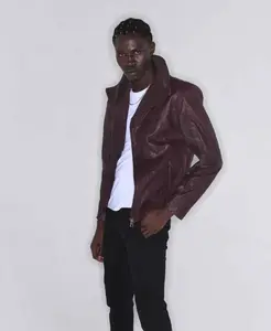 ARMOR COTTON LAPEL COLLAR LEATHER JACKET