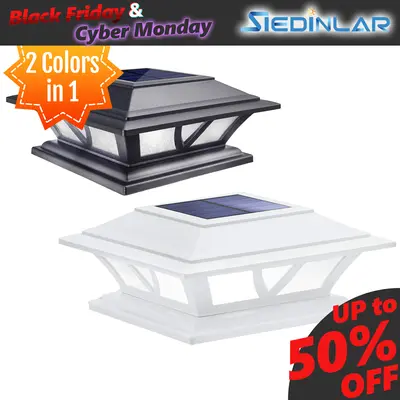 Solar LED 2In X 2In (5Cm X 5Cm) Fence Post Cap For Wrought