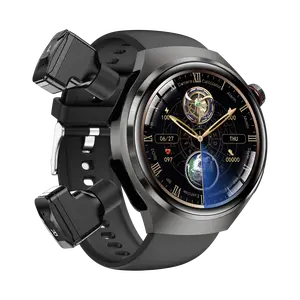 Military Smart Watch with Earbuds for Men, Bluetooth Calling can Answer and Make Calls, IP67 Water Resistant Fitness Smart Watch, Sports Fitness Tracker with Step, for Men Dad Husband