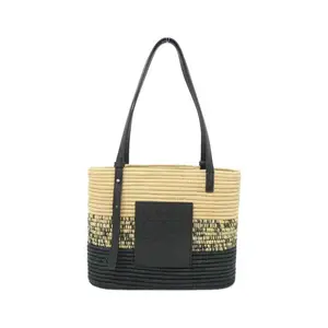 Pre-owned Loewe Straw Shoulder Bags Square Basket Raffia Calf Bag
