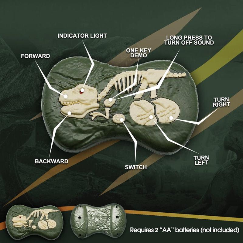 Remote Control Dinosaur Toy, Tyrannosaurus Robot Walking RC Dinosaur with LED Light and Roaring Sounds for Boys Girls 3+ Years Old