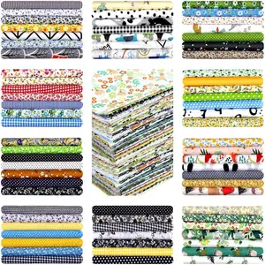70 Pcs 10 x 10 Inch Cotton Square for Quilting Sewing Precut Bundles Multicolor Floral Polka Dots Printed Patchwork for DIY Craft Cloth