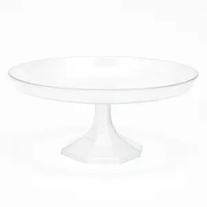Medium Clear Plastic Cake Stand for Elegant Dessert Displays
