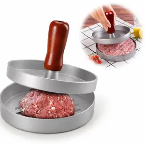Single Non-Stick Burger Press Patty Maker, for Kitchen Griddle Grill BBQ Cooking, Handheld Food Shaping Tool, Labor-Saving Press for Making Uniform Beef Cheese Veggie Burger Patties effortless
