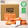 Just To Go Plant-Based Compressed Towel - 48/96 Count Single-Use Towelette, 10x12 in Portable Super Absorbent Towel for Travel, Camping, Face Wash, Home & Bathroom Supplies