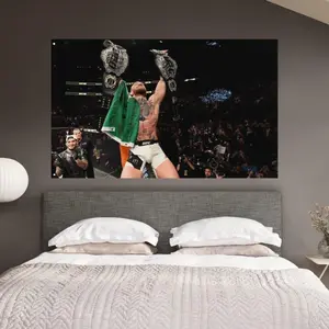 McGregor Inspired Room Flag, Motivational Wall Decor, Double Champion Mindset, Inspirational Gift, Ufc Flag, Trending Flag.