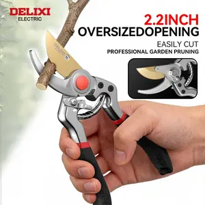 DELIXI Pruning Shears 9.3“ Professional Heavy Duty Bypass Garden Clippers, Garden Shears, Hand Pruner, Garden Trimmer, Handheld Trimming Scissors for Branches, Flowers & Herbs
