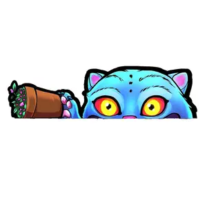 KPOP Blue Demon Tiger Peeker Sticker, Cute Decal, Gift for Friends, Laptop & Car Vinyl Decal for Fans, The Character is a Hybrid Between a Cat And a Blue Tiger