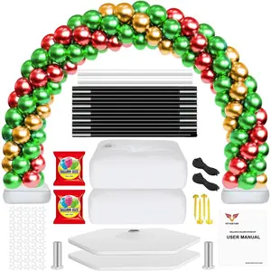 Balloon Arch Stand Kit with Base,Ballon Arch Holder Kit with 45Pcs Balloon Clips, Balloon Pump,9FT Tall & 10Ft Wide Baloon arch for Wedding Birthday Supplies Decorations
