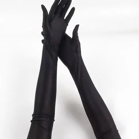 Women's Elegant Minimalist Plain Color Gloves, 1 Pair Classic Trendy Full Finger Gloves, Fashionable Accessories for Prom & Wedding Party for Women & Girls, Chic Simplicity, Hand Gloves