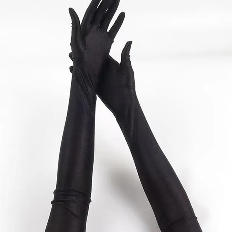 Women's Elegant Minimalist Plain Color Gloves, 1 Pair Classic Trendy Full Finger Gloves, Fashionable Accessories for Prom & Wedding Party for Women & Girls, Chic Simplicity, Hand Gloves