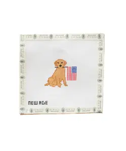 Patriotic Golden Retriever Canvas