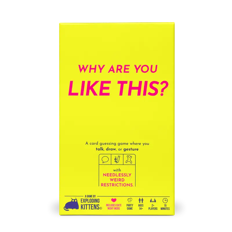 Why Are You Like This? by Exploding Kittens - A card guessing game where you talk, draw, or gesture - 2+ Players