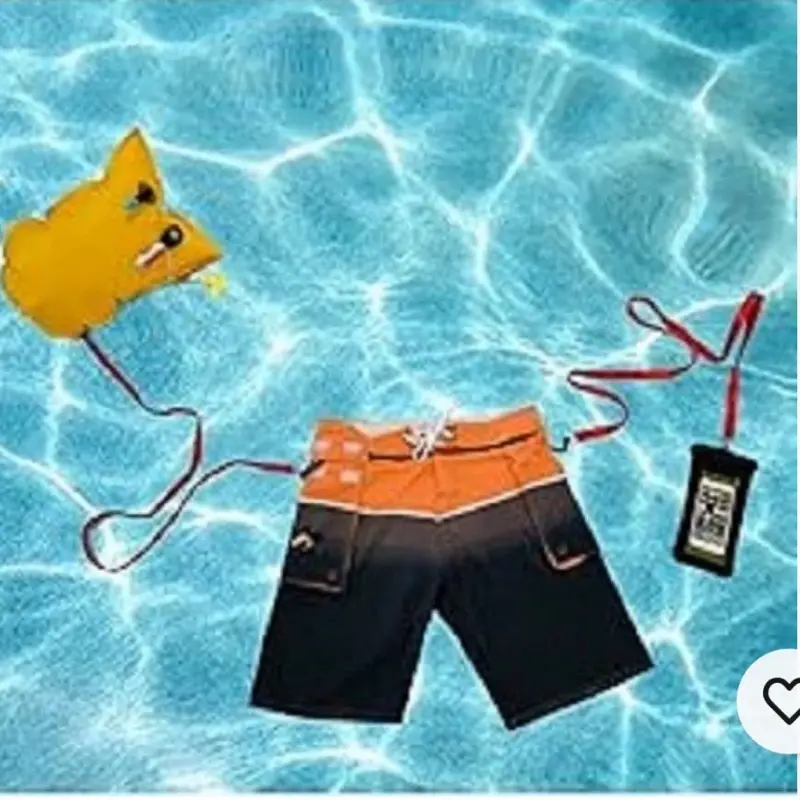 Life saver Swimshorts Beach Pocket Waterproof Phone Pouch Lifeguard orange sz L