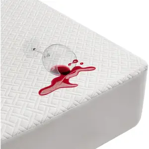 Bamboo Mattress Protector – Queen Size, Waterproof, & Soft Breathable Noiseless Washable Bed Mattress Cover for & Protection MC01QUEEN-L
