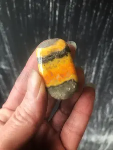 Tumbled Bumblebee Jasper - Rare Volcanic Stone Enhances Creativity Personal Power & Self Esteem - Not for Internal Use