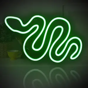Creative Snake Design Neon Sign, USB Powered LED Neon Light with Dimmable Switch, Atmosphere Neon Sign for Bedroom Bar Hotel Party Club Office