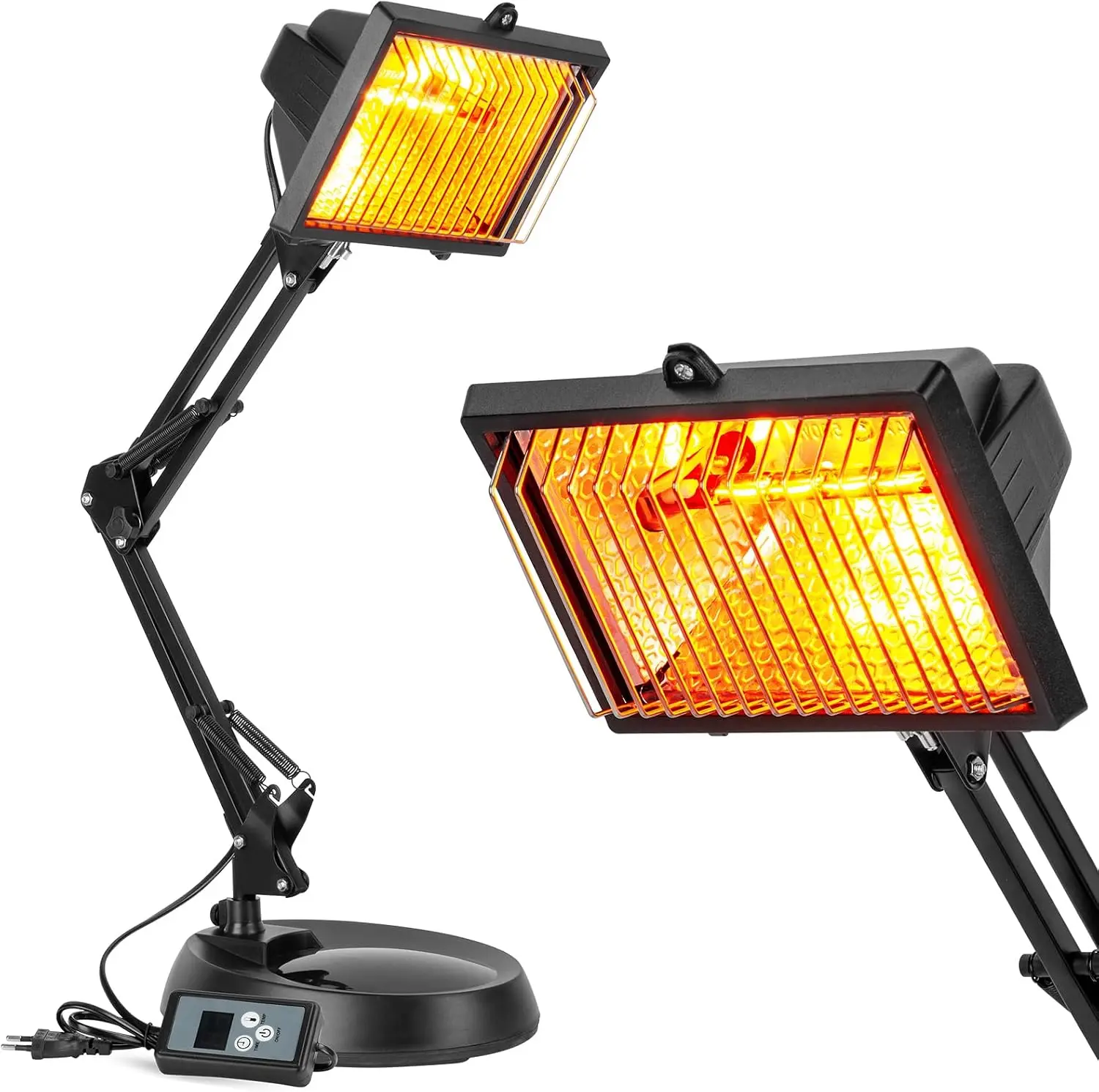 SERFORY 150W Infrared Heat Lamp, Red Light Therapy Lamp for Body Muscle Neck Shoulder Joints Back, Heat Lamp Device with Adjustable Sturdy Stand Timer