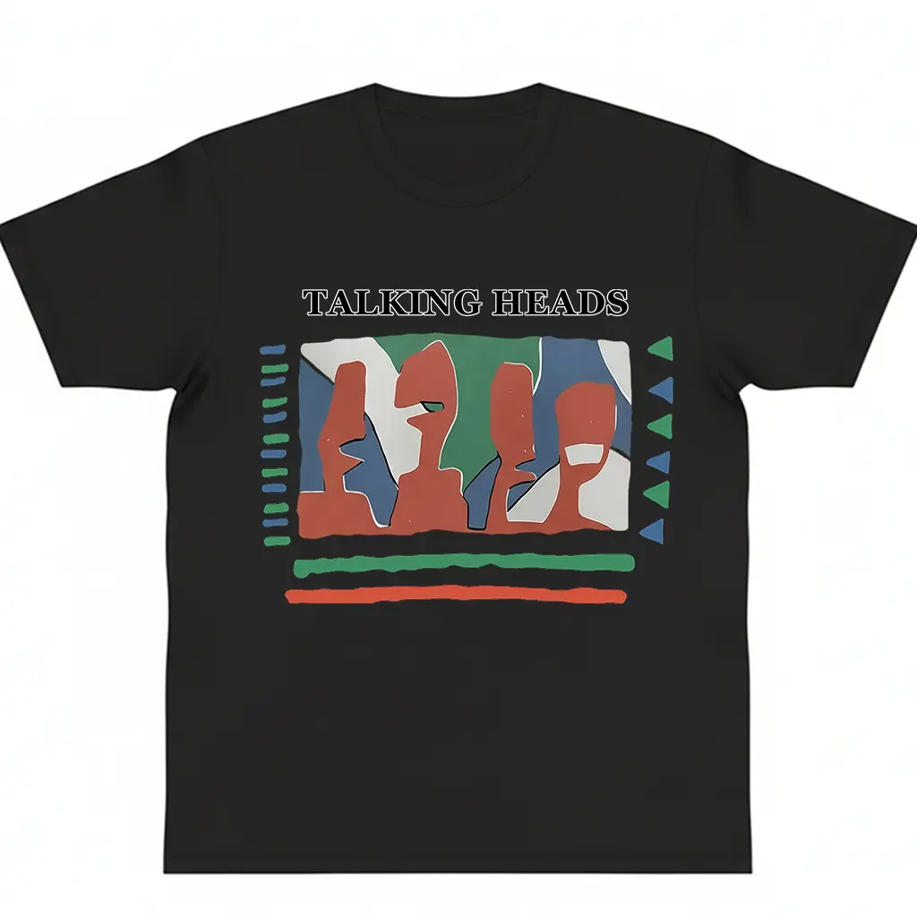 Talking Heads Graphic funny T-Shirt Tee Retro 80s Rock Inspired Classic Unisex y2k cotton fashion Streetwear Casual Top Trending Easy Care Machine Wash Safe fan gift