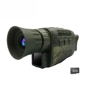 4K Camouflage Night Vision Device, 7 Levels Infrared Adjustable, Long Distance, Includes 8GB SD Card, Ideal for Camping and Travel, Night Vision Monocular