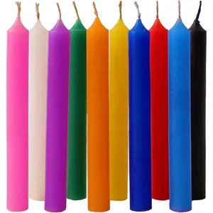 Chime - Spell Candles Unscented Assorted Colored Candles Mini Taper 4 Inch Tall x 1/2 Inch Diameter, Good for  Crafts Supplies (10)