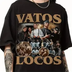 Vintage 90S Blood in Blood Out Crazy Data Forever T-Shirt from Vatos Locos, a Chicano Streetwear Graphic Tee, Ideal for Vintage Enthusiasts, a Great Present for Him