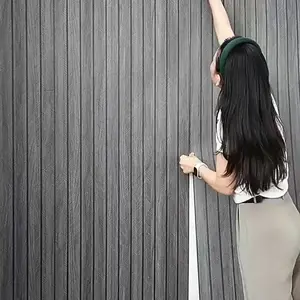 Concave-convex 3D wood grain sticker wallpaper, 300x40 cm, waterproof, moisture-proof, easy to clean, durable home decoration, suitable for living room decoration, kitchen decoration, apartment accessories