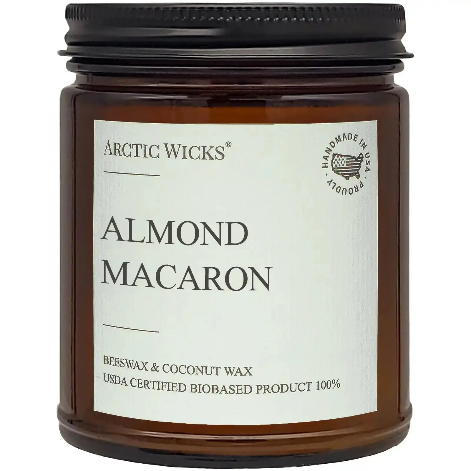 Almond Macaron Non-Toxic 9oz Coconut Beeswax Candle