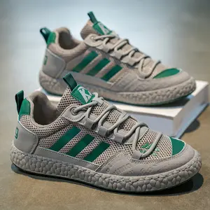 Trendy men's shoes, new summer model, fashionable breathable fly-knit mesh casual shoes, youth street style sports trendy shoes