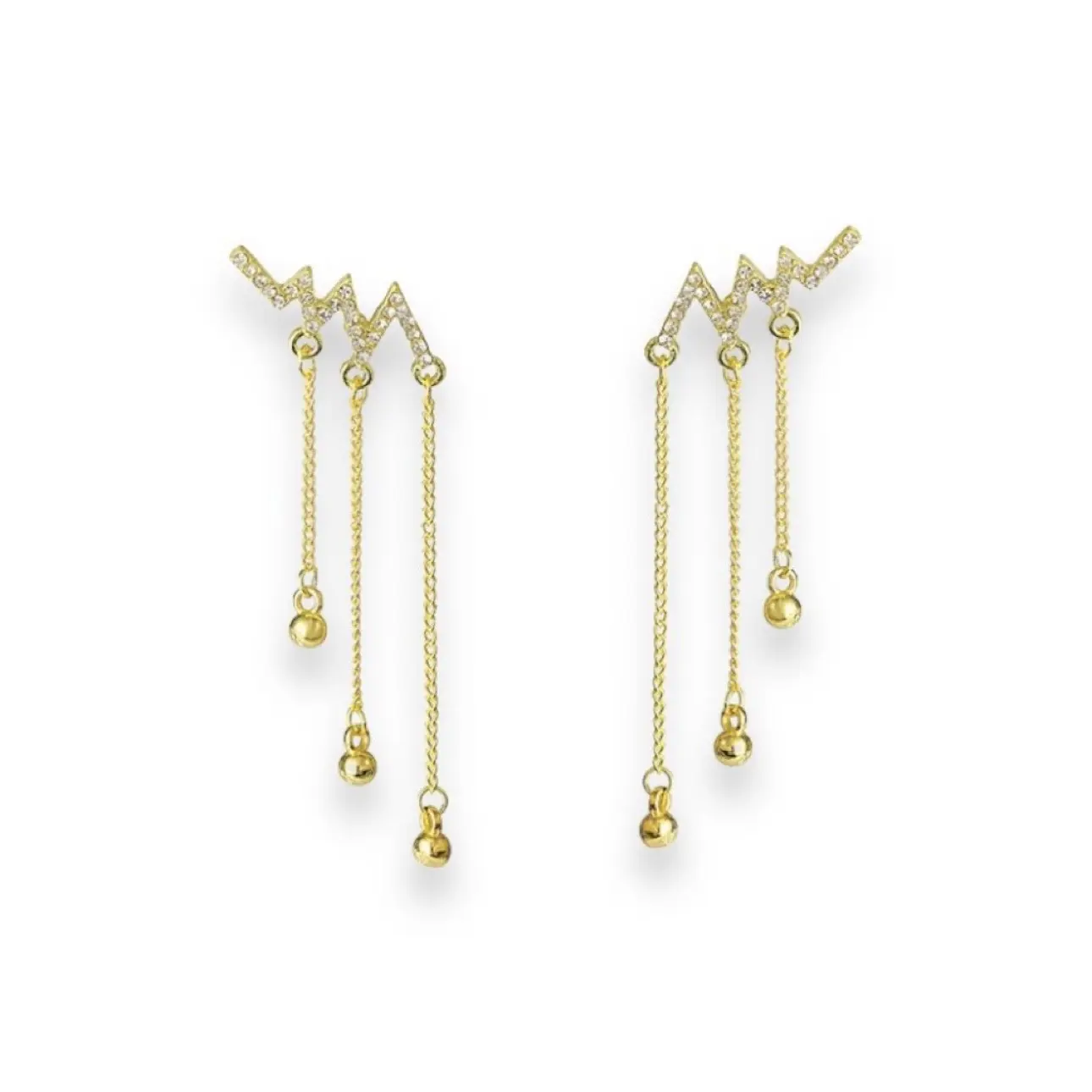 Lifeline Heartbeat Ecg Wave Long Tassel Chain Dangle Drop Earrings for Women