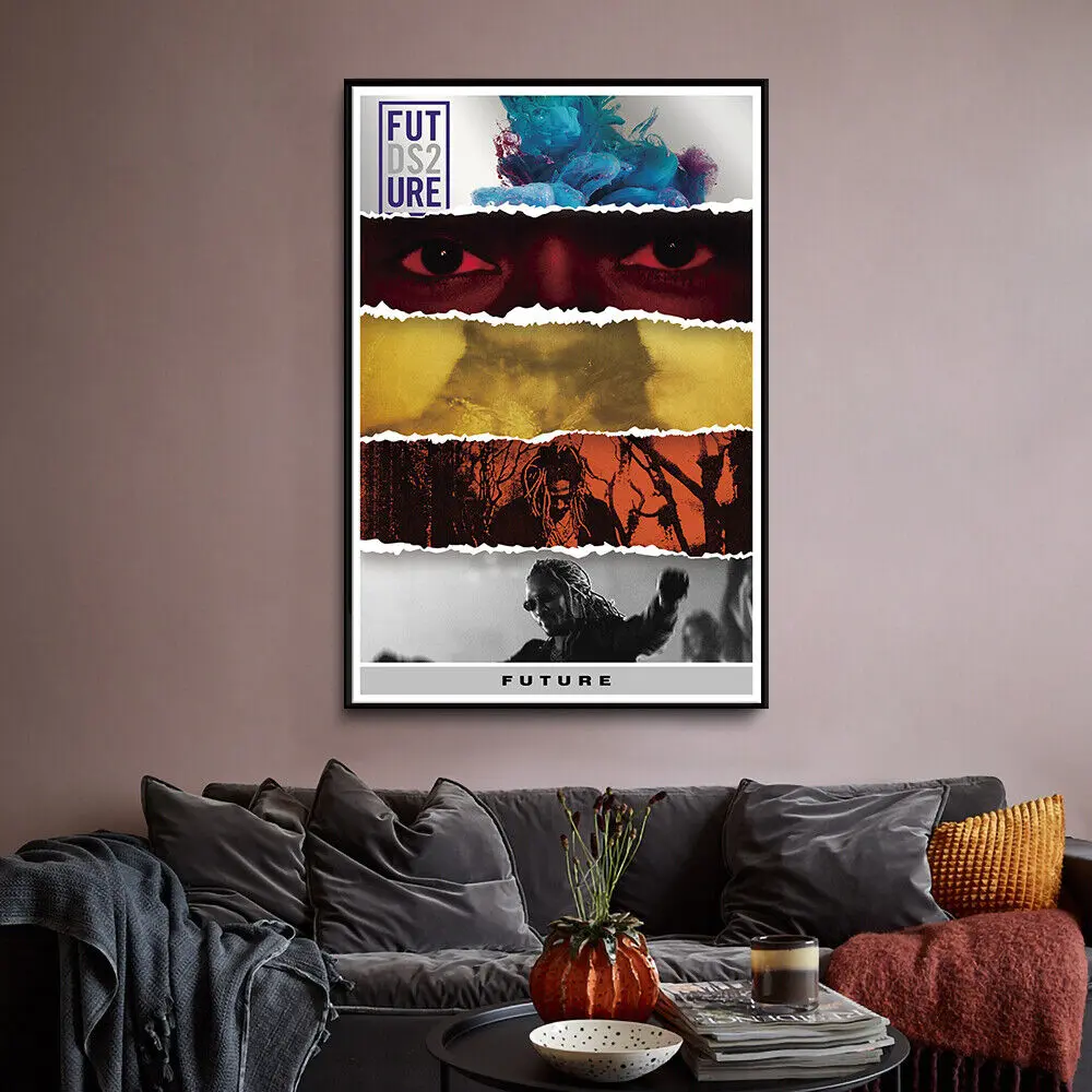 Future Album Cover Poster Wall Decor Art HD Print Rap Music Star Poster Glossy Ornaments Room Decoration Artistic Photo Matte Box Frames Variants