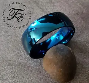 Men's Blue Promise Ring or Wedding Ring