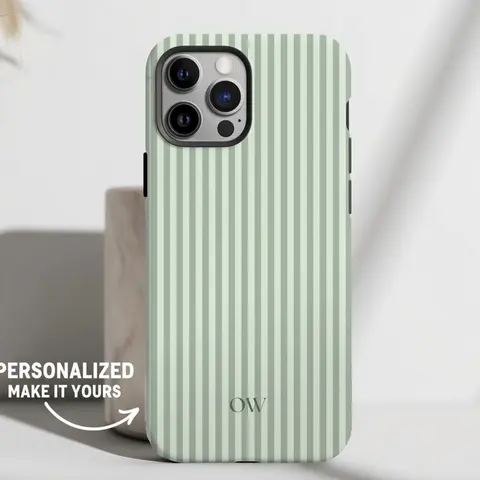 NEW ARRIVAL! Transparent Shock-Absorbing iPhone 18 Pro/Pro Max Smartphone Cover - Custom Monogram, Aesthetic Striped, Preppy Crisp UV Print, Wireless Charging Compatible, TPU/PC Options, Summer Coastal Design for Cellphone Handheld Devices