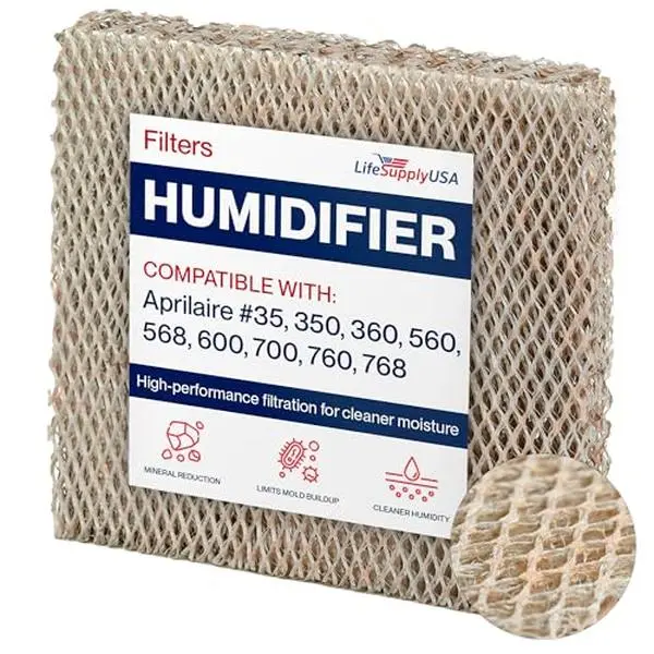 AprilAire 35 Water Panel Replacement Filter for Whole-House Humidifiers - Aluminum Mesh, Easy Installation, Cost-Effective, Dust Control, Long-Lasting Performance, Compatible with Models 300,350,360,560,560A,568,600,600A,600M,700,700A,700M,760,760A,768, F