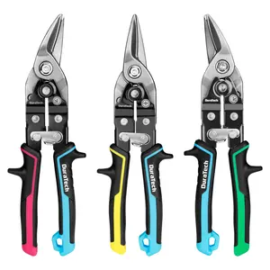 #fathersdaygift DURATECH 3PCS Aviation Snips Set | 10 Inch Left Straight Right Cut Tin Snips for Cutting Metal Sheet | CR-V Steel Heavy Duty Tin Snips with Visible Cutting Length