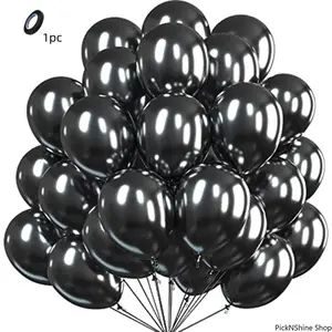 10inch Metallic Black Blue Balloon Chrome Hot Pink Rose Gold Balloon Baby Shower Boy Girl Birthday Wedding Party Decoration
