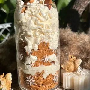 Holiday Caramel Crunch Candle – Christmas Dessert Candle Decor Ornaments Decoration