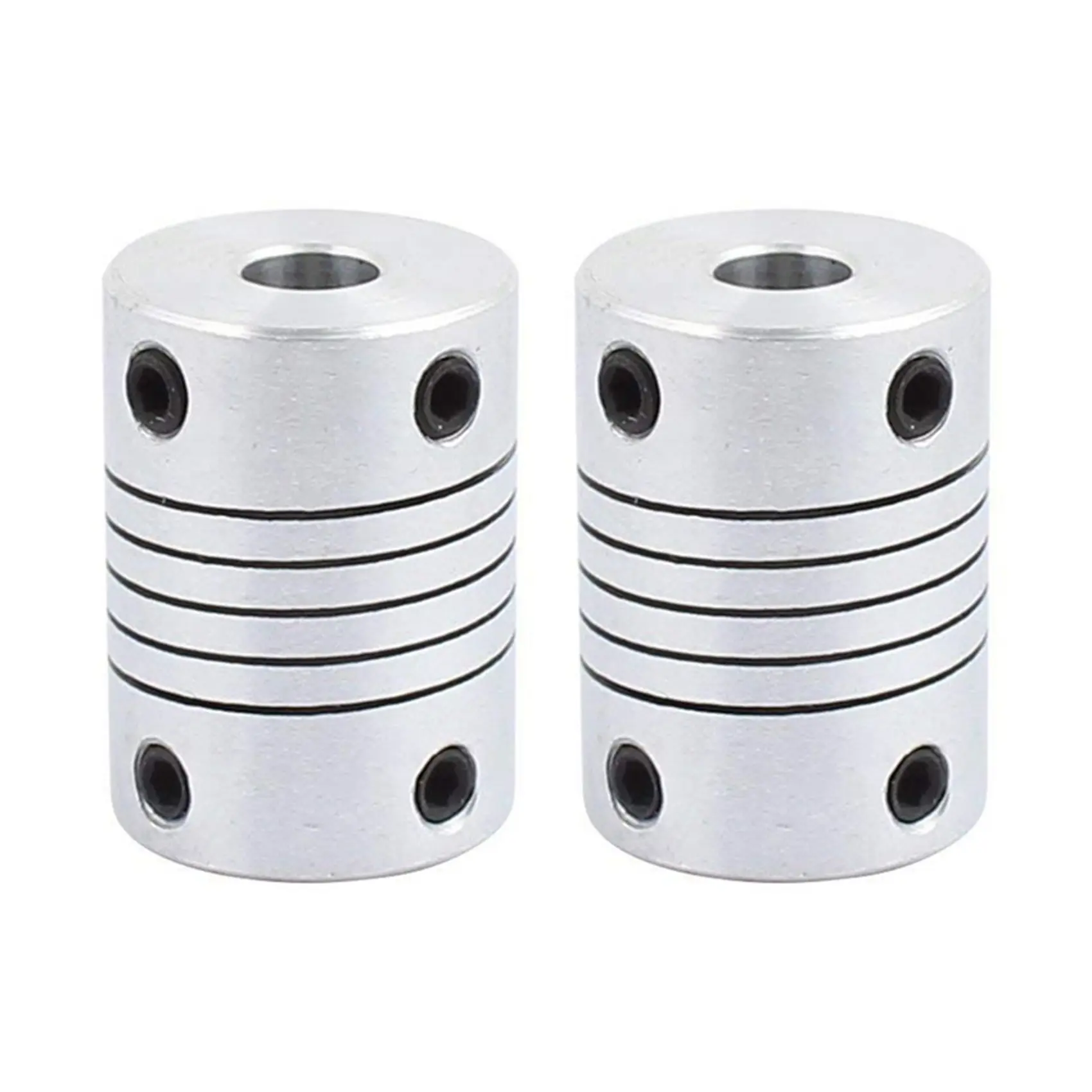 2X 6mm to 8mm Shaft Coupling 25mm Length 18mm Diameter Stepper Motor Coupler Joint Connector for 3D Printer CNC Machine