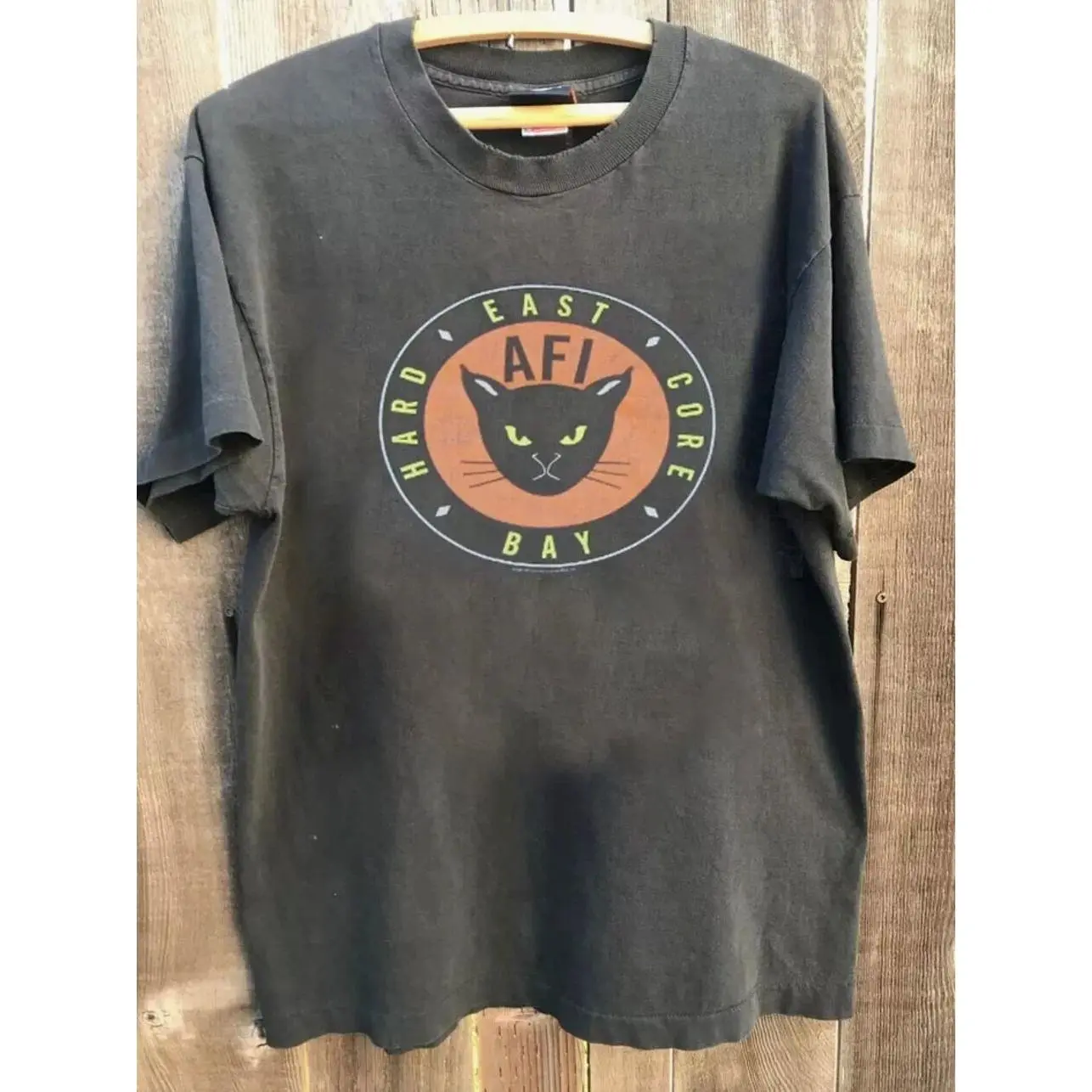 90s AFI East Bay Hard Core Charcoal Color Retro Unisex Tshirt Reprint S-5XL Z
