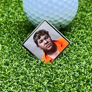 John Mug Shot Golf Ball Marker Only - Orange Design with Golf Ball Image