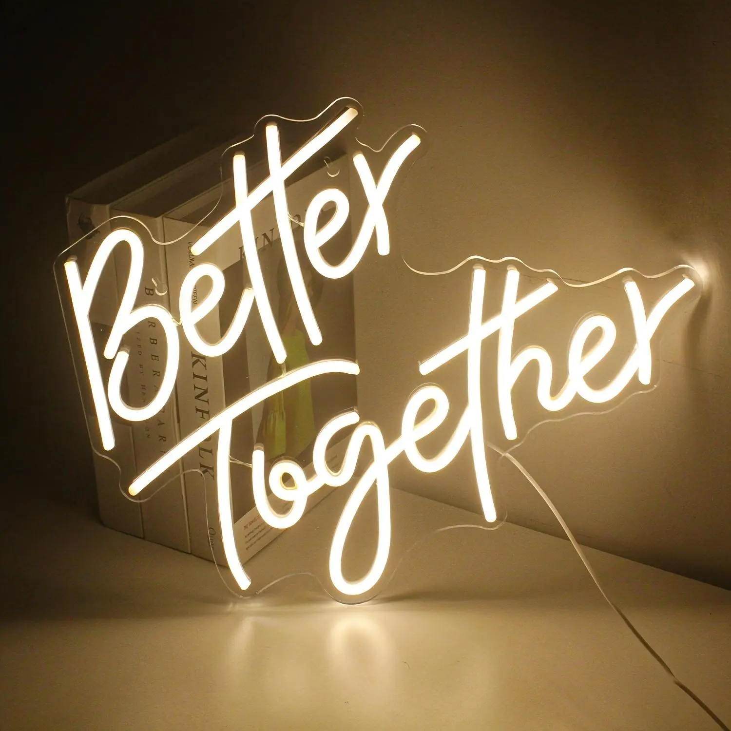 Better Together Letter Design Neon Sign, USB Powered LED Neon Light, Led Lighted, Decorative Light for Home, Office, Wedding, Girls Room Decoration, Decorative Lighting, Home Decoration Lamp, Led Light Letters
