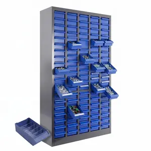 100-Drawer Parts Storage Cabinet, Overall dimensions: Length 25.8 inches × Width 8.66 inches × Height 46 inches, Small Parts Cabinet with Drawers for Nuts and Bolts Organizer, ABS Parts Storage Drawers for Garage Workshop (100 Drawer)