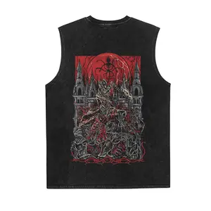 Bloodborne Game Vintage Tank 90s Graphic Sleeveless Tank Tops Men Vest Streetwear Outfits Men Vacation Outfits Sleeveless Shirt