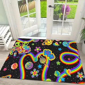 Brand L-Lisa Frank Floor Mat Flannel Rug Ultra Soft, High Water Absorbent & Hypoallergenic, Machine Washable HD Custom Printed Non-Slip Floor Mat for Bathroom, Kitchen Bedroom