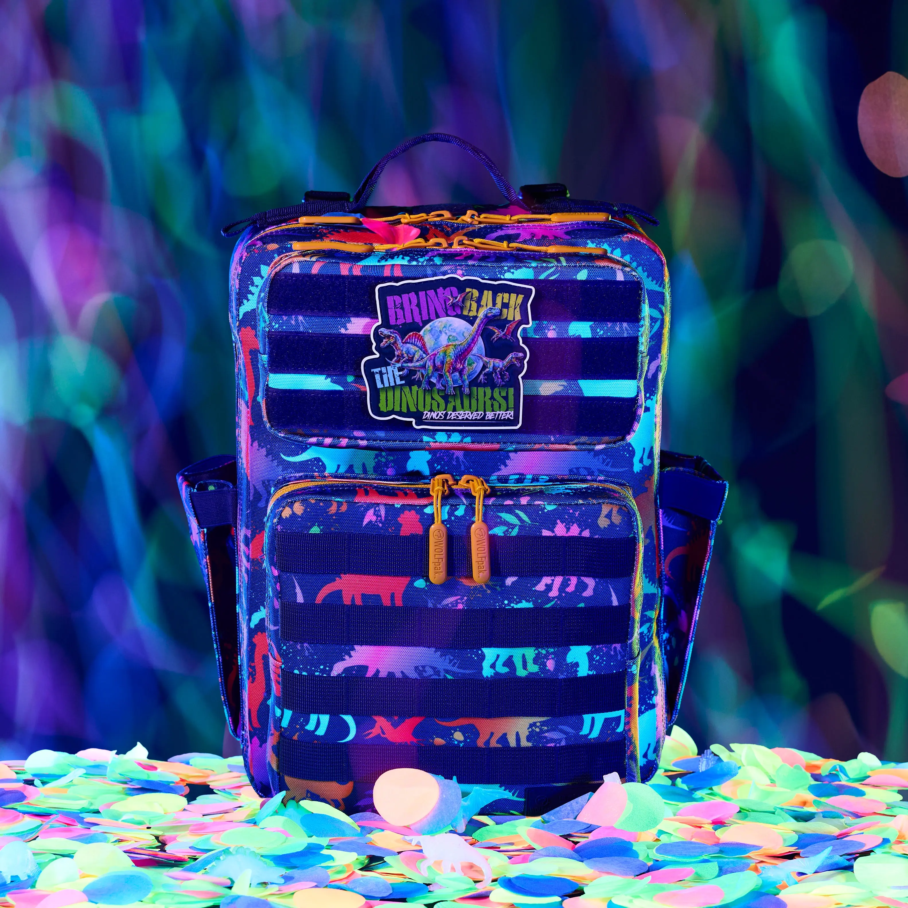 15L Tactical Backpack Neon Dino