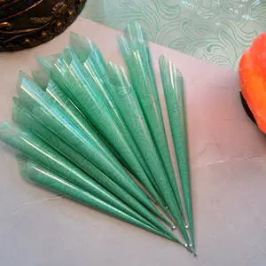 Empty Henna cones - pre-rolled - mint cellophane