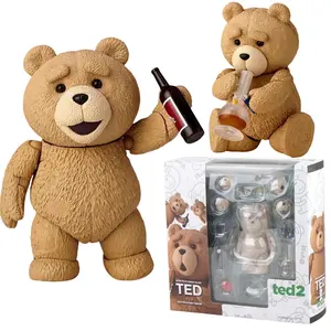 Ted 2 Figure Bjd Ted Teddy Bear Action Figure Revoltech No.006 Teddy Brick Figure Gk Movie Model Doll Toy Gift