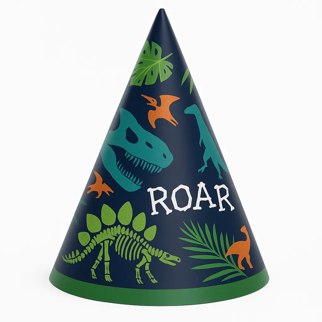 Dino-Mite Roar Birthday Cone Hat